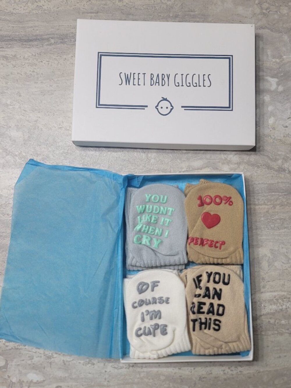 #716 New Sweet Baby Giggles Infant Socks